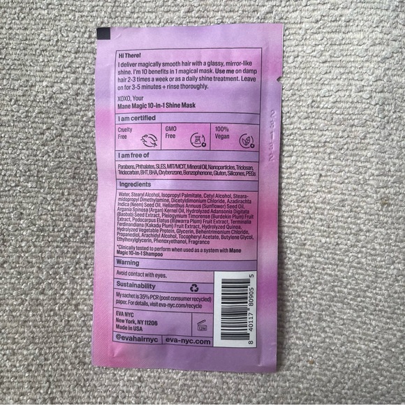 Eva NYC Mane Magic 10-in-1 Shine Mask Deluxe Sachet - Picture 7 of 8